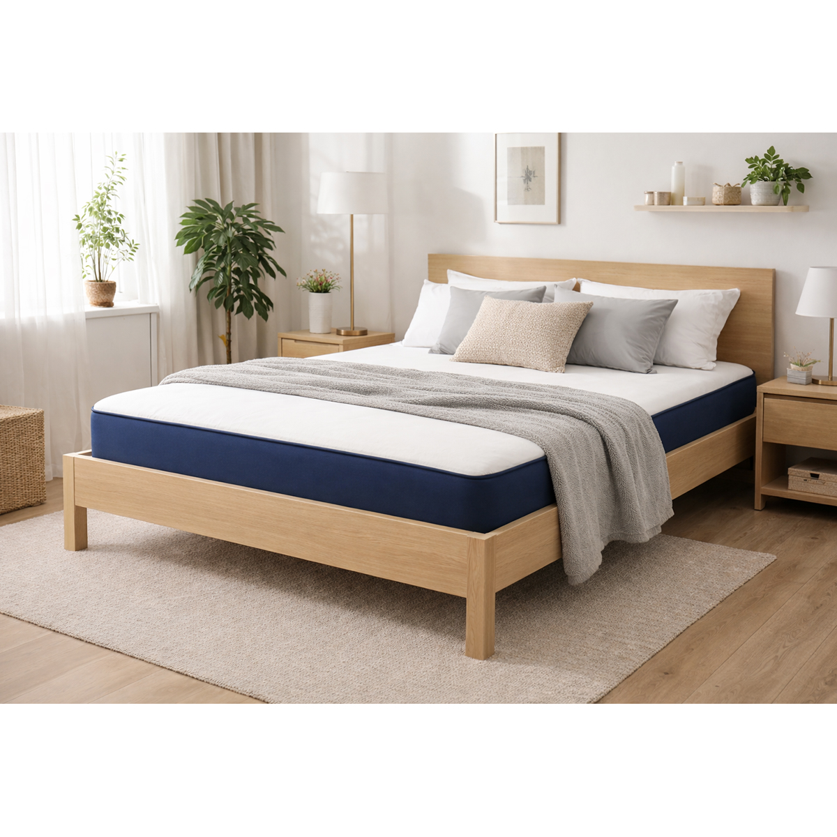 Saltea ortopedica 160x200x20cm din spuma ecologica, hipoalergenica, suprafata inferioara antiderapanta THOR