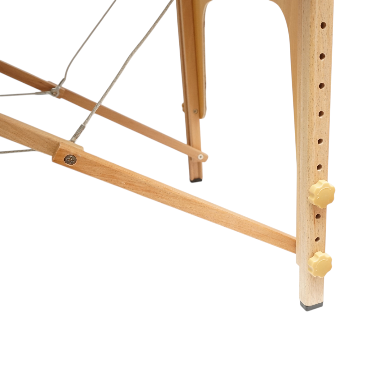 Masa de masaj pliabila portabila 2 zone, cadru lemn, spuma 5cm, inaltime 55-76cm, piele ecologica rosu burgundy 60x213cm THOR - imagine 11