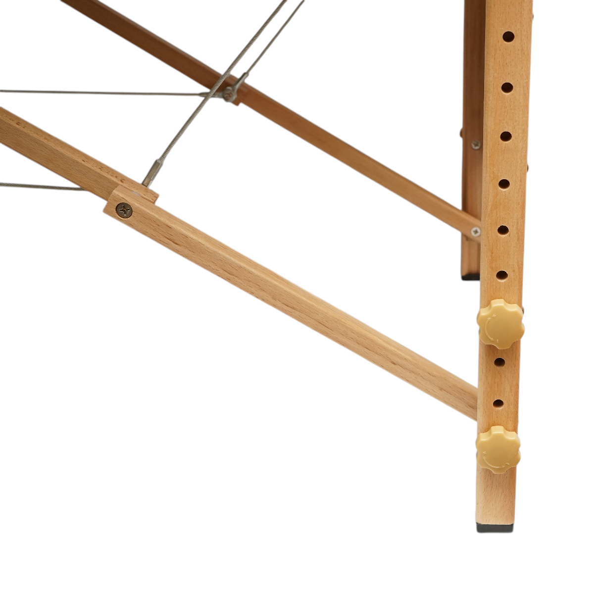 Masa de masaj pliabila portabila 2 zone, cadru lemn, spuma 5cm, inaltime 55-76cm, piele ecologica neagra 60x213cm THOR - imagine 10