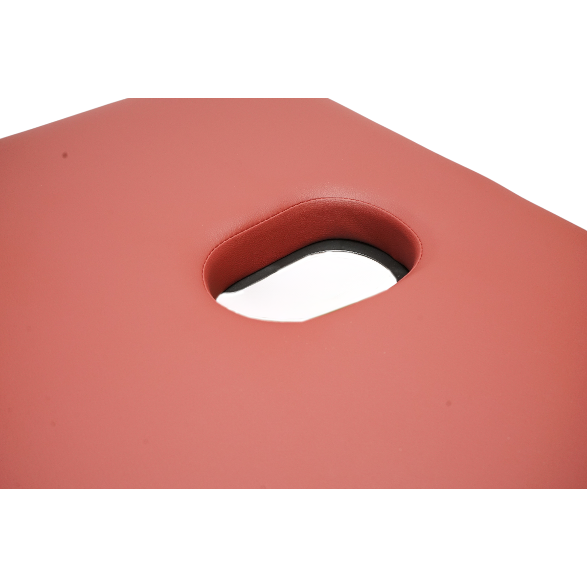 Masa de masaj pliabila portabila 3 zone, cadru lemn, spuma 5cm, inaltime 55-76cm, piele ecologica rosu burgundy 60x213cm THOR - imagine 9