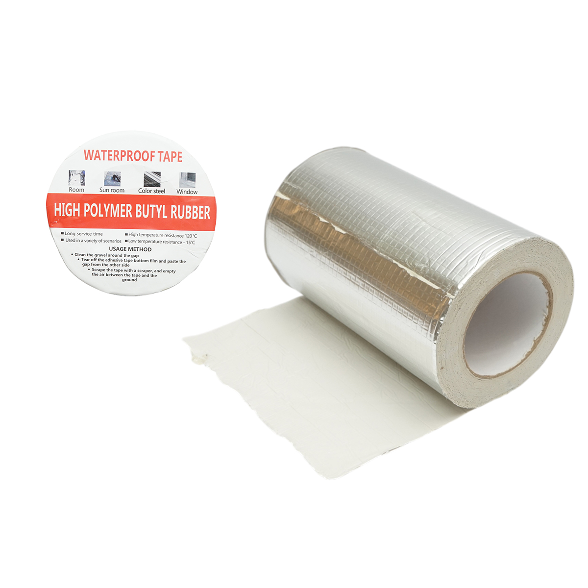 Banda butilica hidroizolanta autoadeziva cu folie de aluminiu 200mmx10m Breckner Germany