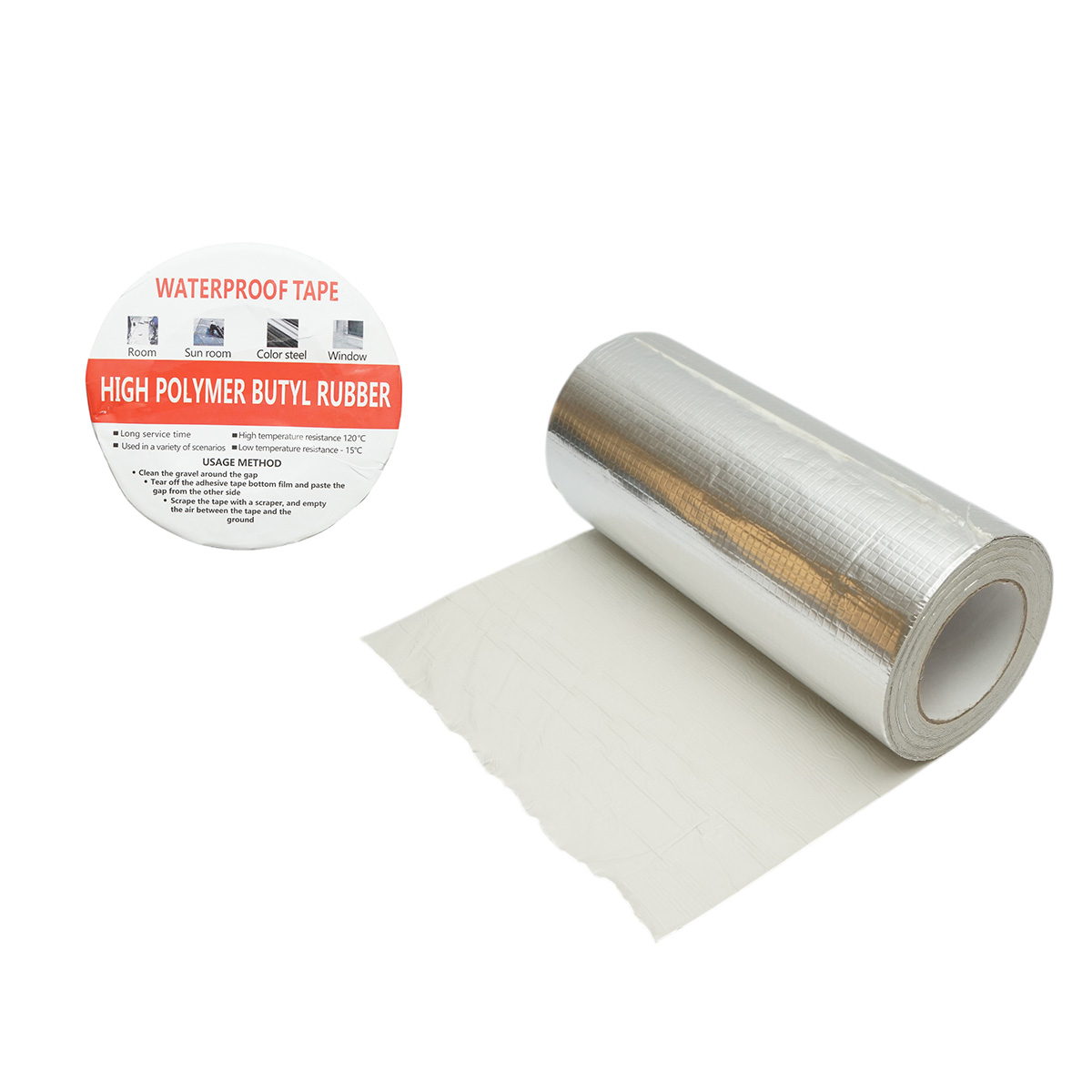 Banda butilica hidroizolanta autoadeziva cu folie de aluminiu 300mmx10m Breckner Germany
