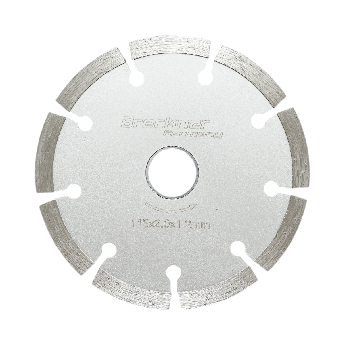 Disc diamantat segmentat 115x1.8x22.23mm, taiere uscata pentru beton, piatra, caramida Breckner Germany - imagine 3