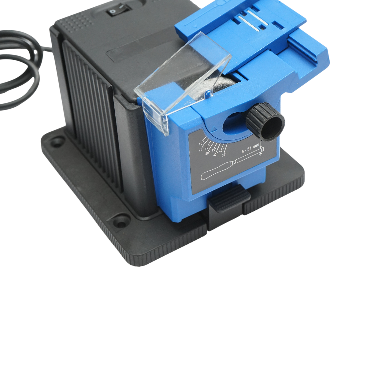 Masina de ascutit cutite electrica 220V, 65W, 7000rpm, unghi 15-50°, latime ascutire 6-51mm, burghie 3-13mm, foarfece, dalti, rindele - imagine 11