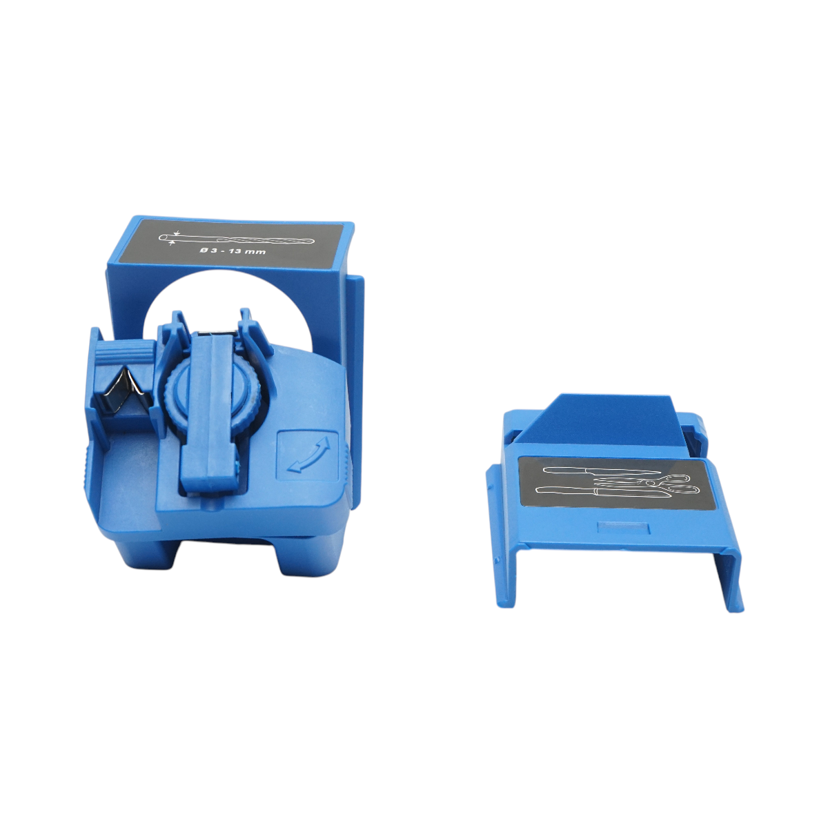 Masina de ascutit cutite electrica 220V, 65W, 7000rpm, unghi 15-50°, latime ascutire 6-51mm, burghie 3-13mm, foarfece, dalti, rindele - imagine 8