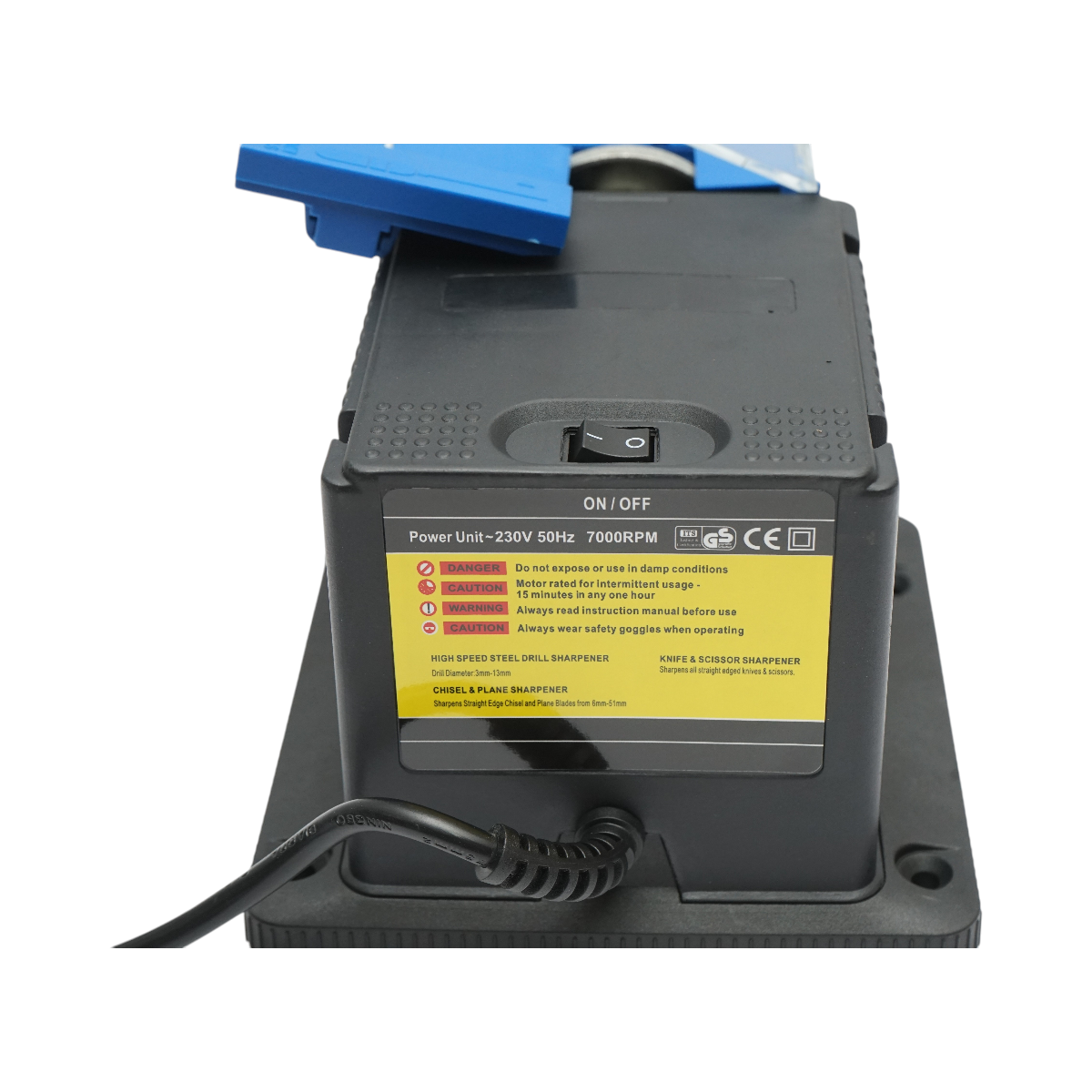 Masina de ascutit cutite electrica 220V, 65W, 7000rpm, unghi 15-50°, latime ascutire 6-51mm, burghie 3-13mm, foarfece, dalti, rindele - imagine 10