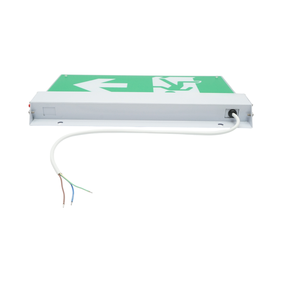 Lampa EXIT LED iesire de urgenta 220V, 3W, baterie Li-ion 1800mAh, montaj aplicat, autonomie 3 ore IP20 - imagine 6