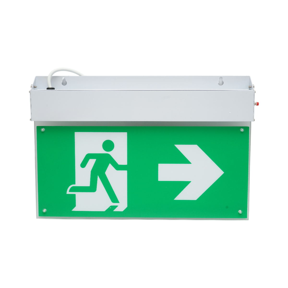 Lampa EXIT LED iesire de urgenta 220V, 3W, baterie Li-ion 1800mAh, montaj aplicat, autonomie 3 ore IP20