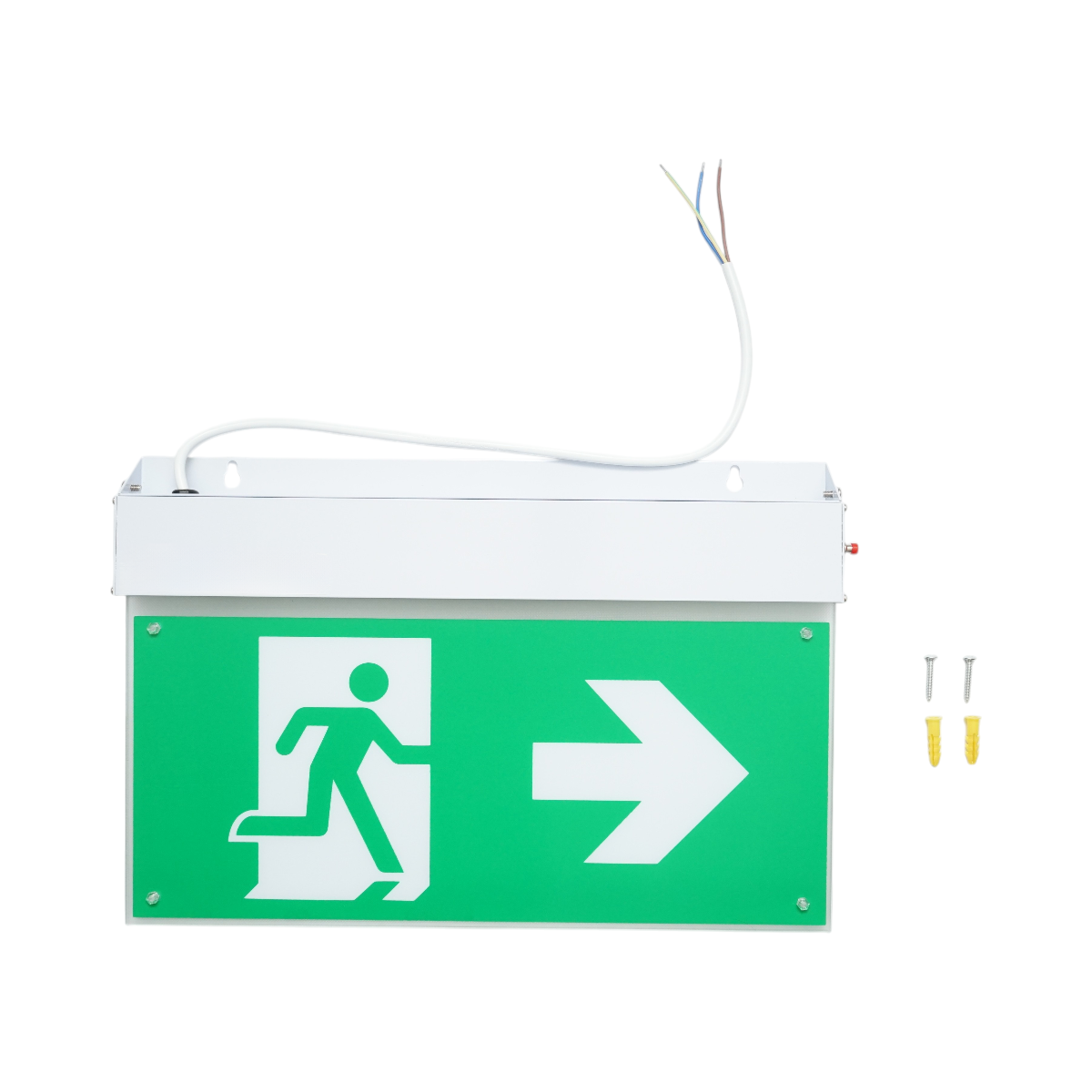 Lampa EXIT LED iesire de urgenta 220V, 3W, baterie Li-ion 1800mAh, montaj aplicat, autonomie 3 ore IP20 - imagine 4