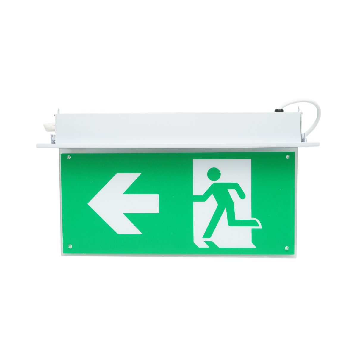 Lampa EXIT LED iesire de urgenta 220V, 3W, baterie Li-ion 1800mAh, montaj incastrat, autonomie 3 ore IP20