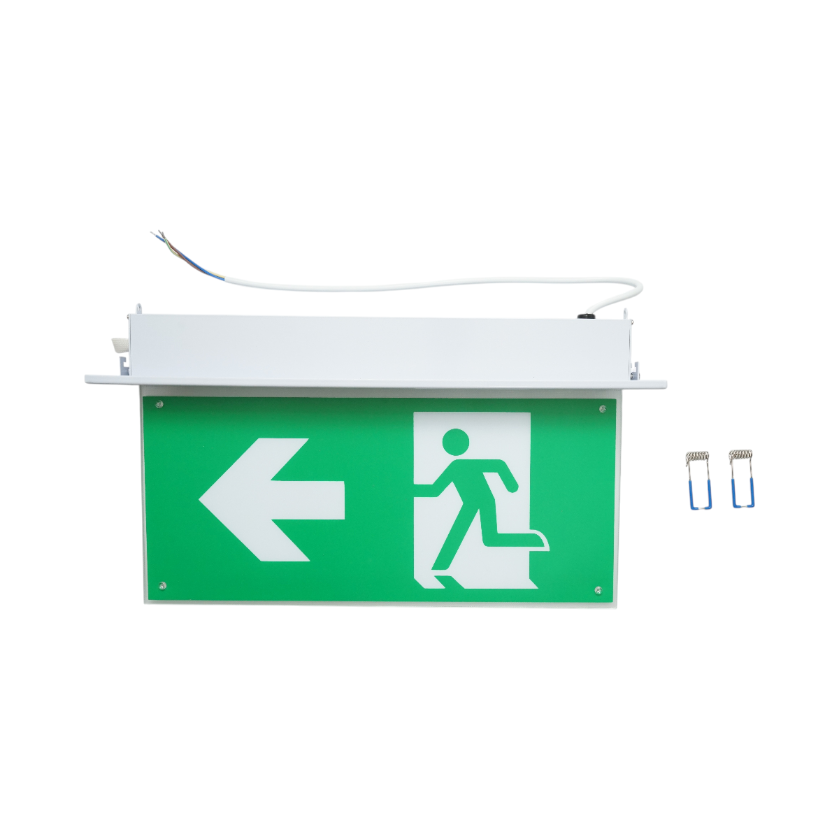 Lampa EXIT LED iesire de urgenta 220V, 3W, baterie Li-ion 1800mAh, montaj incastrat, autonomie 3 ore IP20 - imagine 4