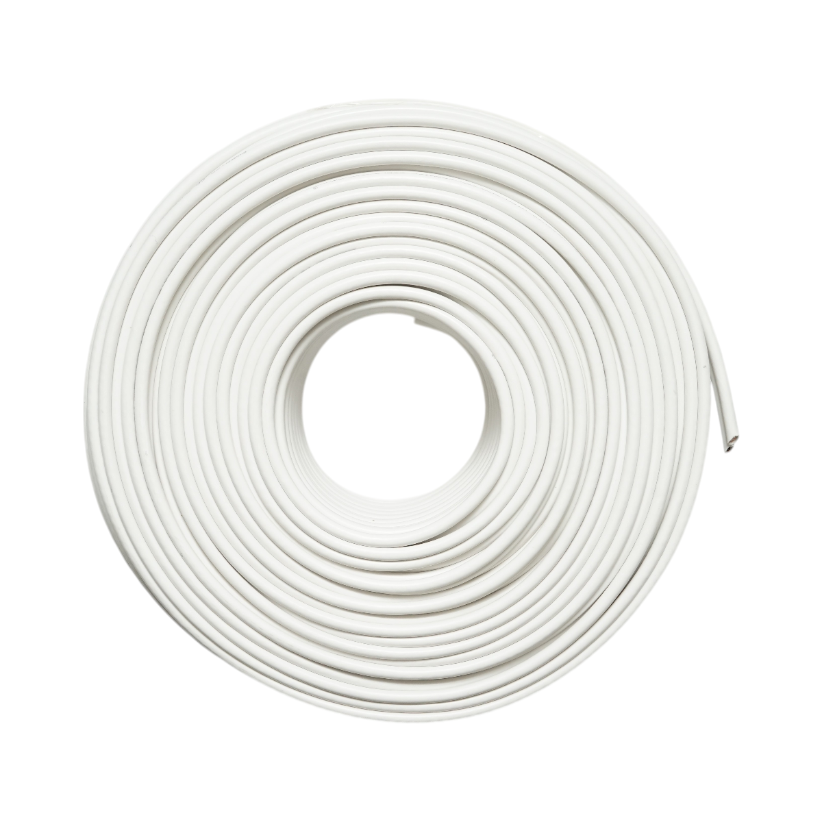 Cablu coaxial RG59 CCTV cupru siamez + alimentare 2x0.75mm CCA, 75 Ohm, PVC alb 100m/rola - imagine 2