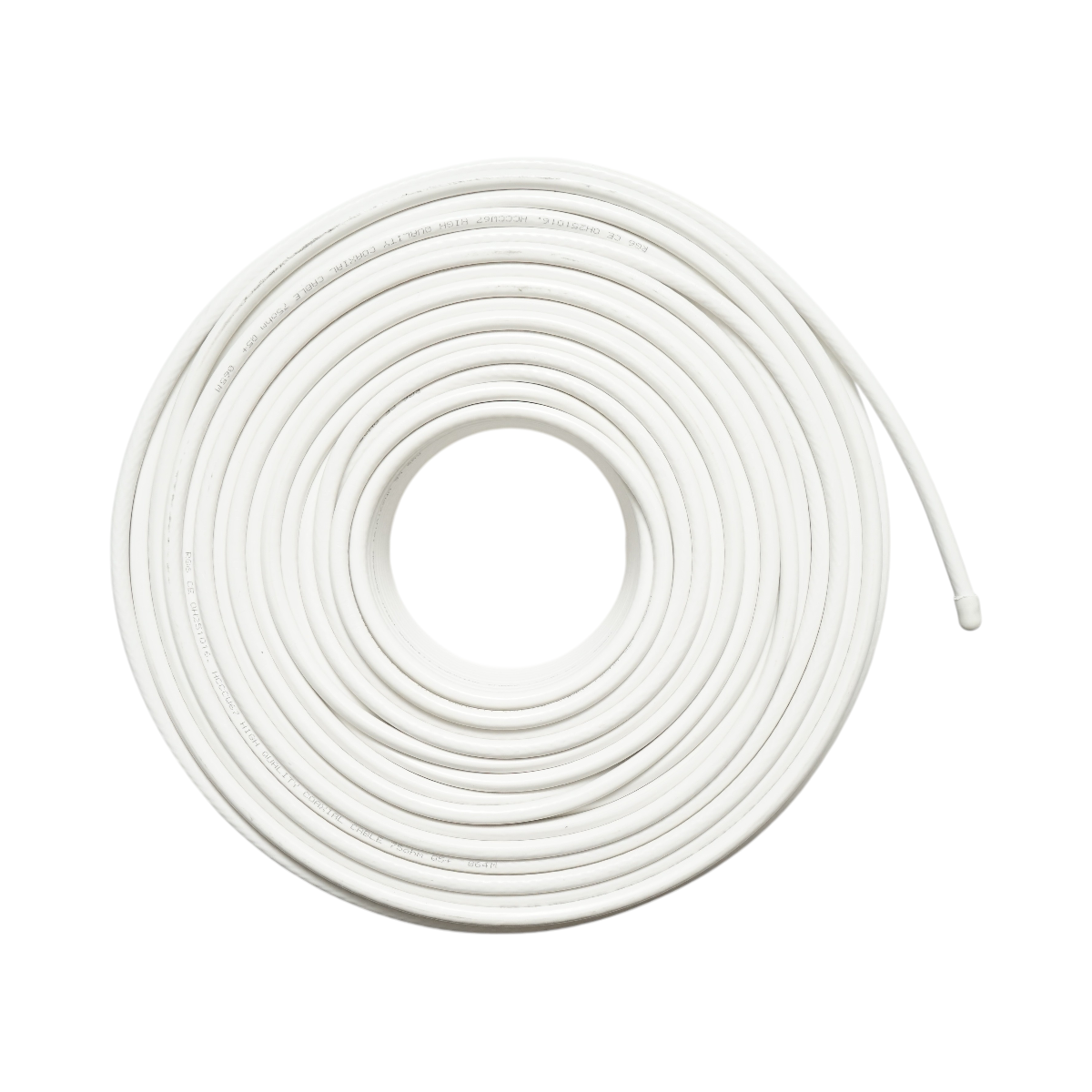 Cablu coaxial RG6 CCTV 1mm cupru, 75 Ohm, PVC alb 100m/rola Q5+ - imagine 2