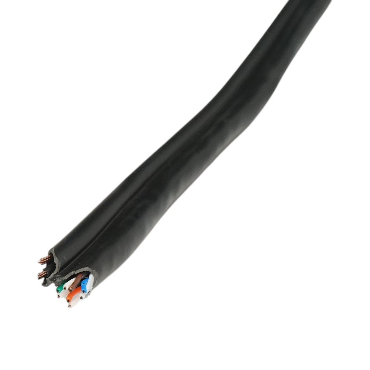 Cablu UTP CAT5e siamez 8x0.51mm cupru + 2x0.75mm CCA alimentare 305m/rola - imagine 7