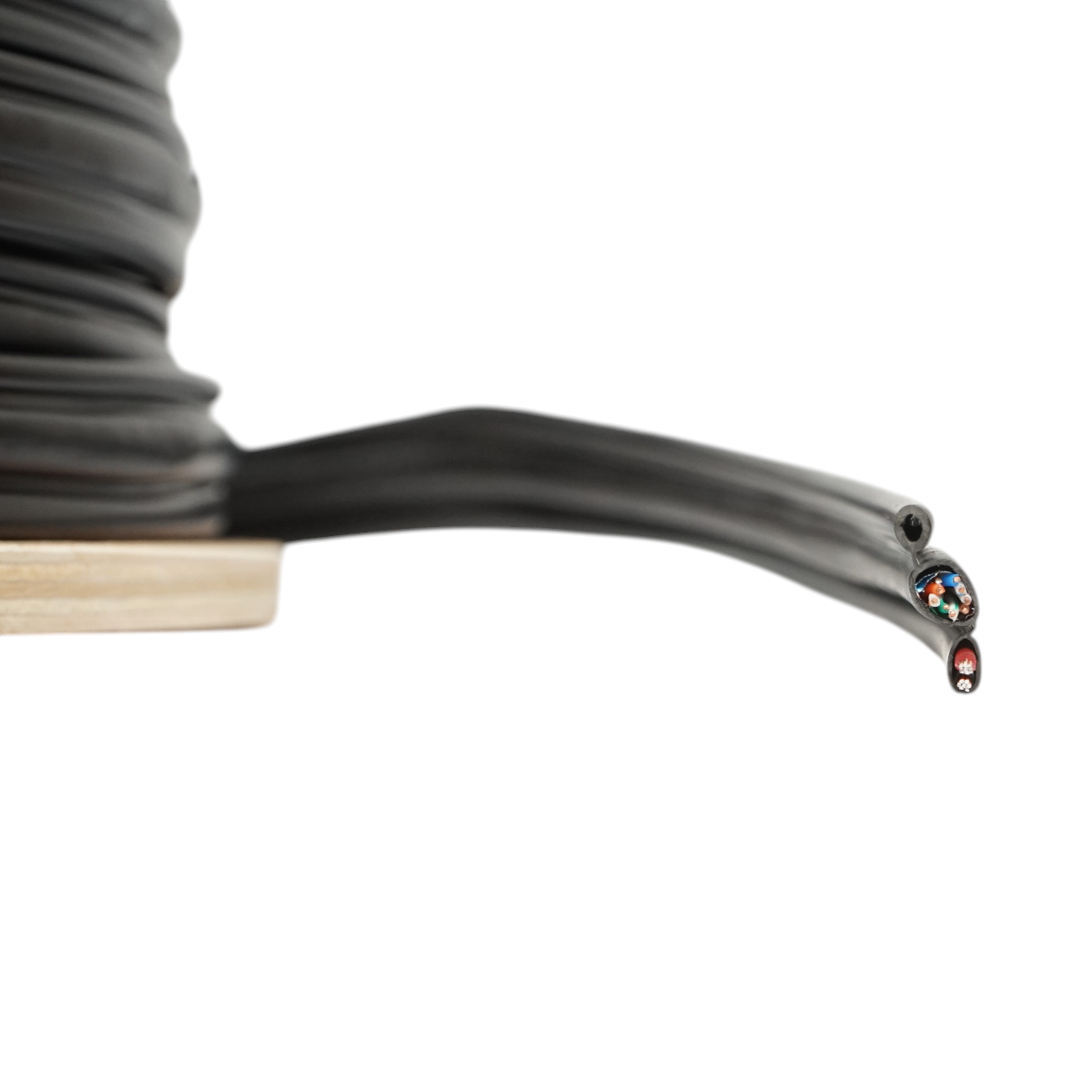 Cablu FTP CAT5e siamez 8x0.51 cupru + 2x0.75mm CCA alimentare cu sufa messenger 1.16mm exterior autoportat 305m/rola - imagine 3