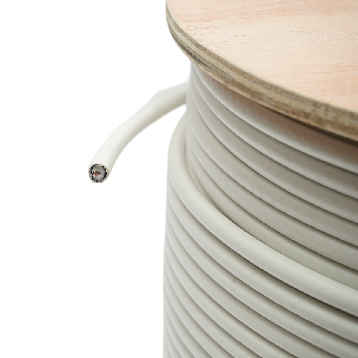 Cablu coaxial RG6 Trishield CCS 1.02mm, 75 Ohm, CPR Eca, PVC alb 305m/rola - imagine 3