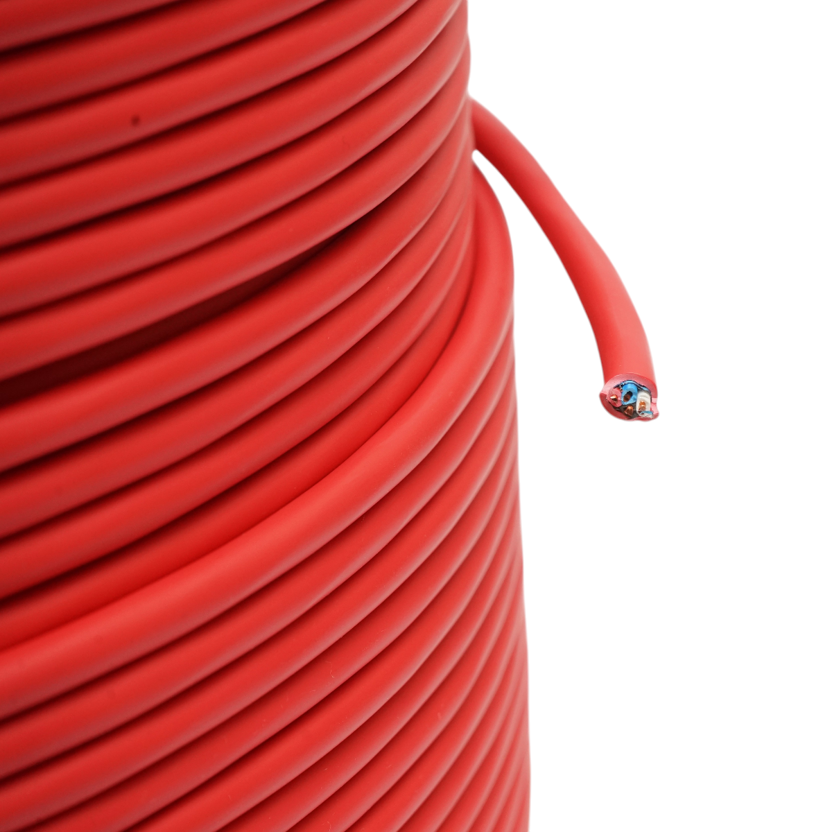 Cablu alarma incendiu ignifug rezistent la foc 2x2x0.8mm, ecranat, LSZH fara halogeni, rosu 500m/rola - imagine 3