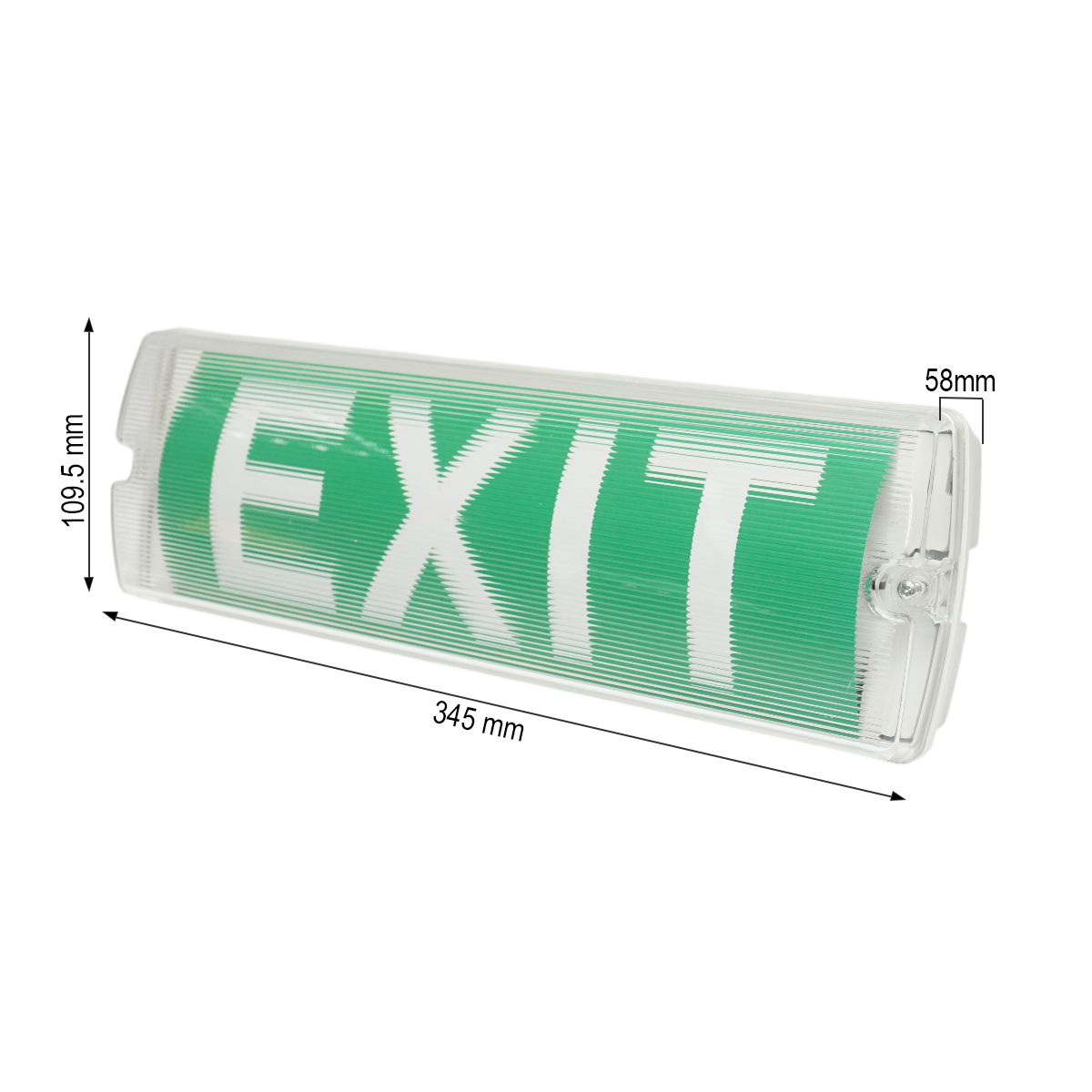 Lampa iluminat indicator LED EXIT HIDRANT 220V, 8W, baterie 1200mAh, autonomie 3 ore, montaj aplicat, 4 pictograme incluse IP65 - imagine 3
