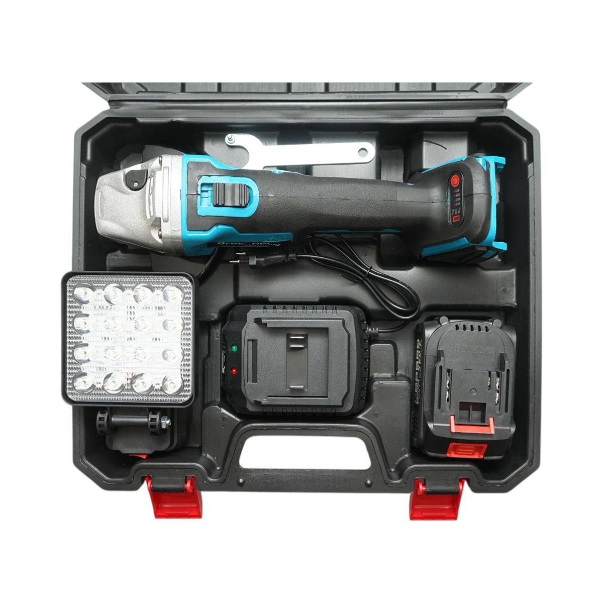 Polizor unghiular cu acumulator 21V, 4Ah Li-ion, disc 125mm, motor fara perii (brushless), proiector LED inclus Breckner Germany - imagine 4