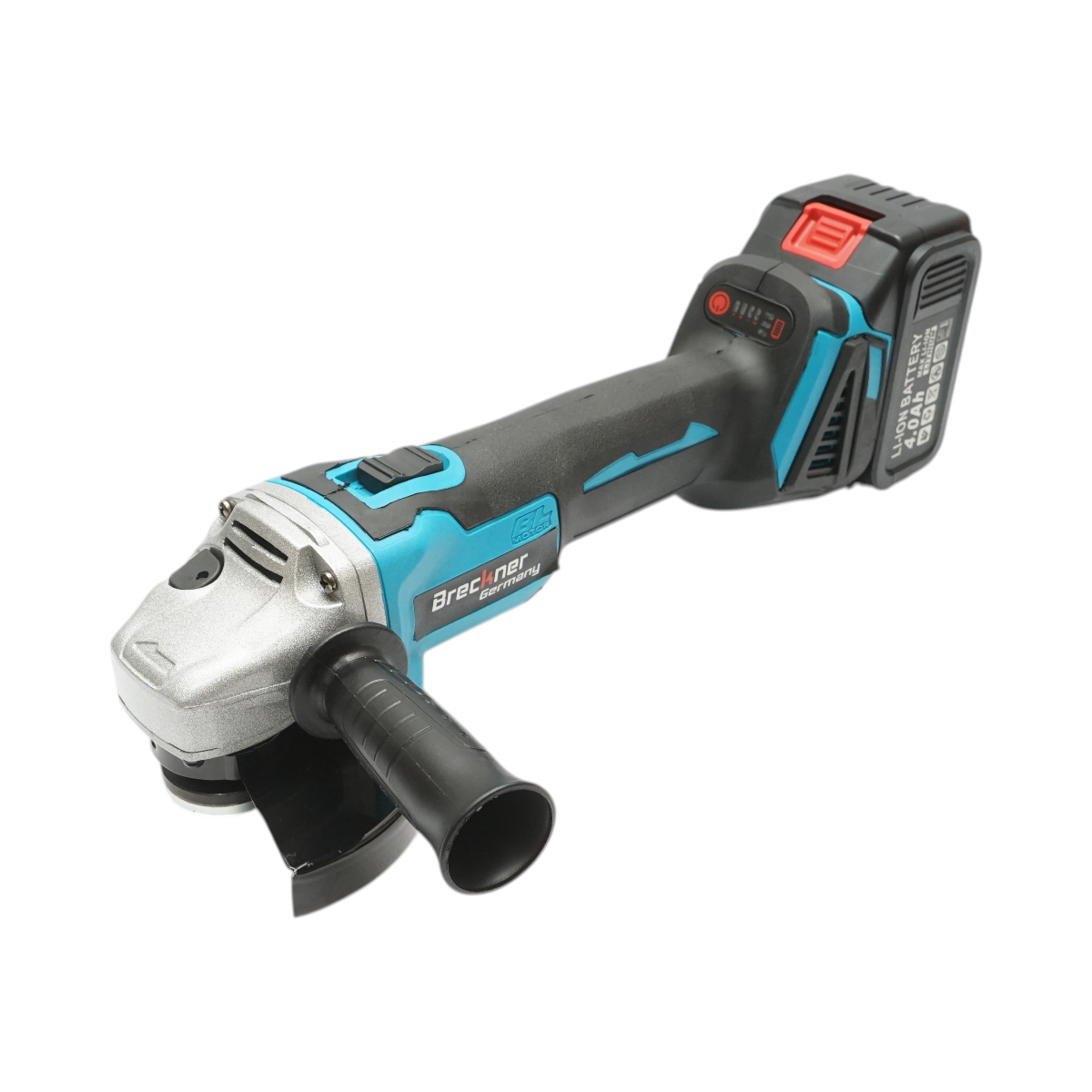 Polizor unghiular cu acumulator 21V, 4Ah Li-ion, disc 125mm, motor fara perii (brushless), proiector LED inclus Breckner Germany - imagine 7