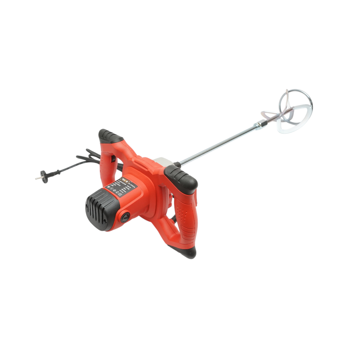 Malaxor electric cu amestecator 1400W, 220V, 6 trepte viteza 0-800rpm, paleta 120mm, M14 pentru adeziv, vopsea, mortar THOR - imagine 5