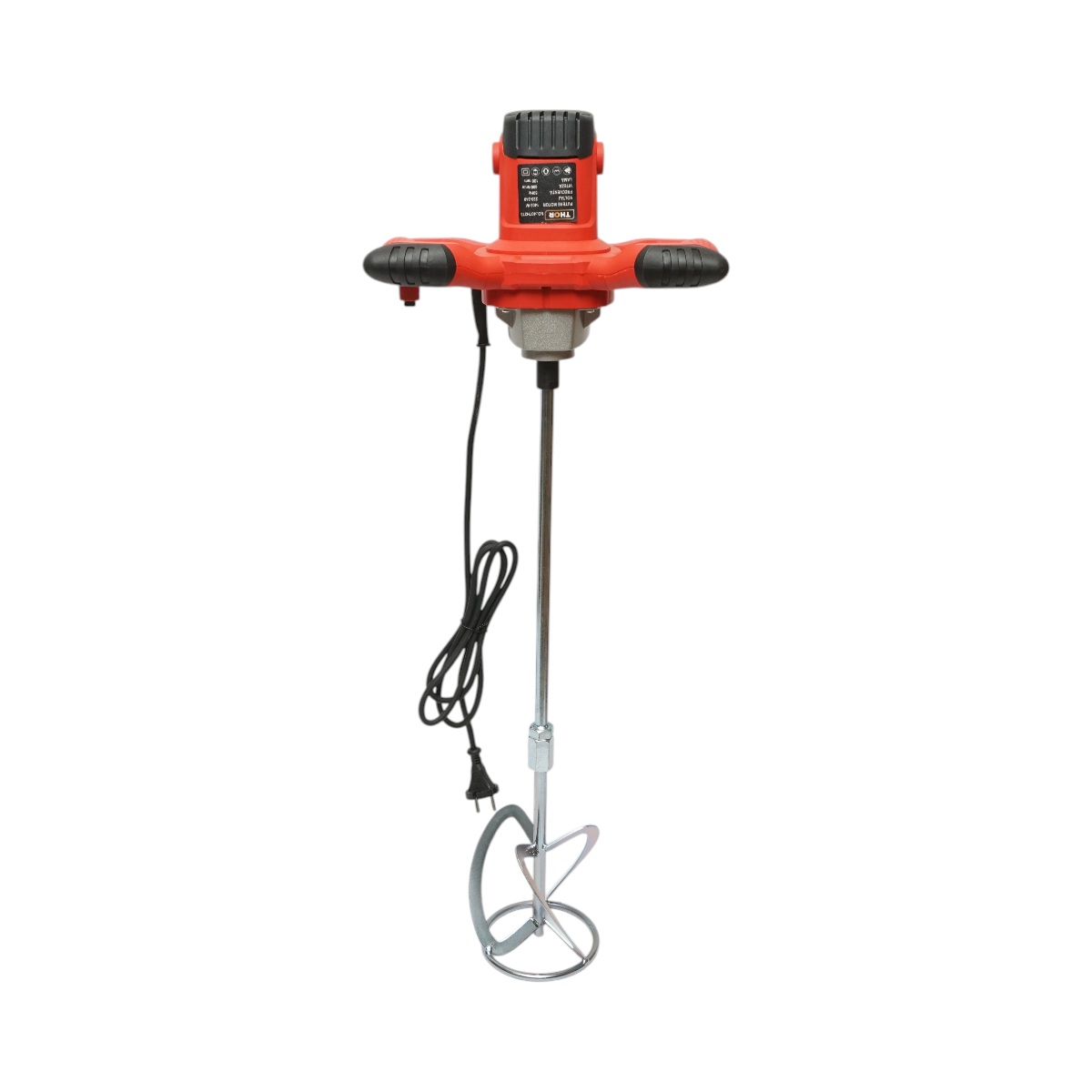 Malaxor electric cu amestecator 1400W, 220V, 6 trepte viteza 0-800rpm, paleta 120mm, M14 pentru adeziv, vopsea, mortar THOR - imagine 3