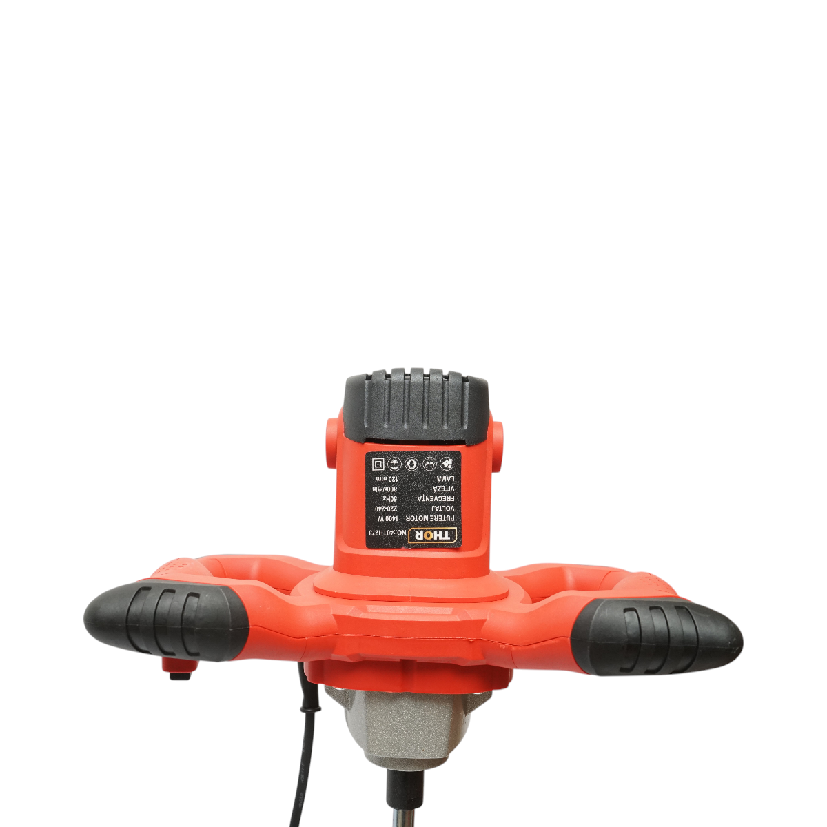 Malaxor electric cu amestecator 1400W, 220V, 6 trepte viteza 0-800rpm, paleta 120mm, M14 pentru adeziv, vopsea, mortar THOR - imagine 6