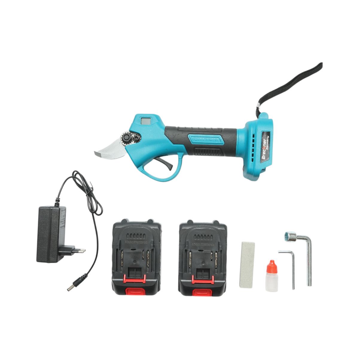 Foarfeca electrica de gradina cu 2 acumulatori 36V, 2Ah Li-Ion, 100W, afisaj digital, diametru taiere 0-25mm Breckner Germany - imagine 8