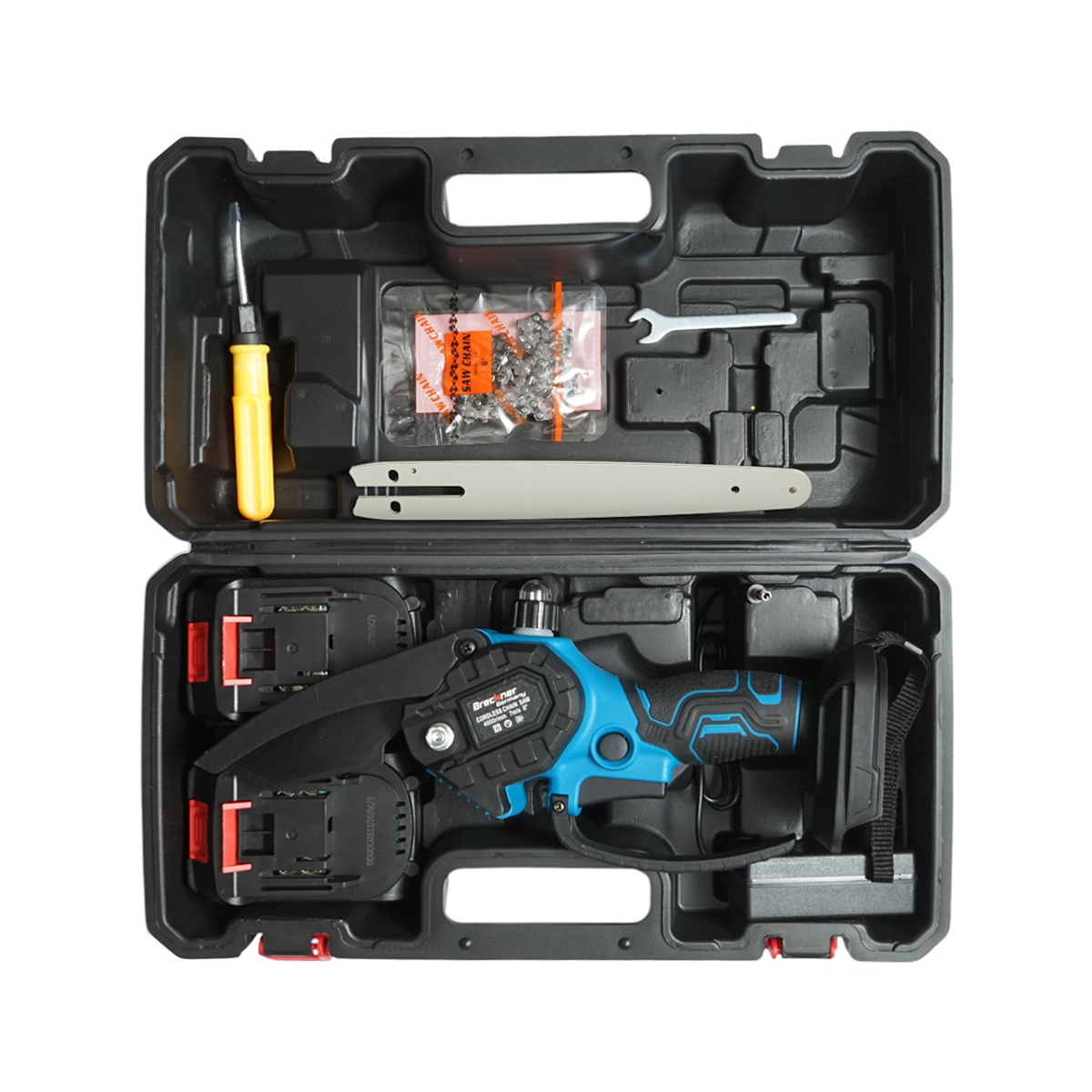Mini fierastrau electric cu 2 acumulatori 24V, 4Ah Li-ion, lama 8 inch (200mm), turatie 4000rpm Breckner Germany - imagine 3