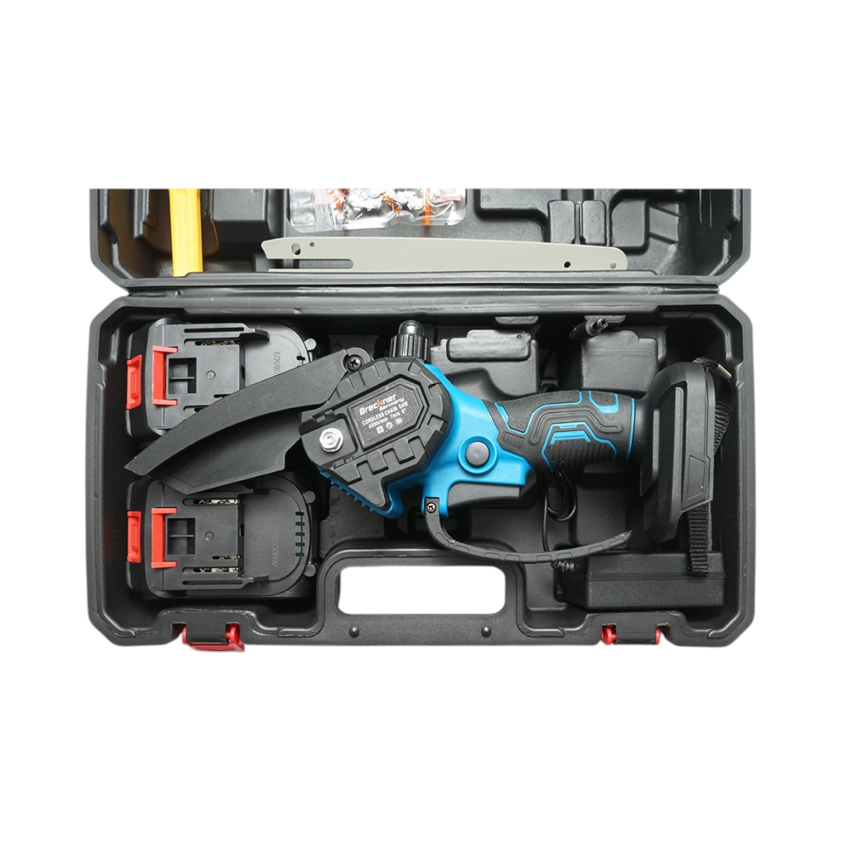 Mini fierastrau electric cu 2 acumulatori 24V, 4Ah Li-ion, lama 8 inch (200mm), turatie 4000rpm Breckner Germany - imagine 9