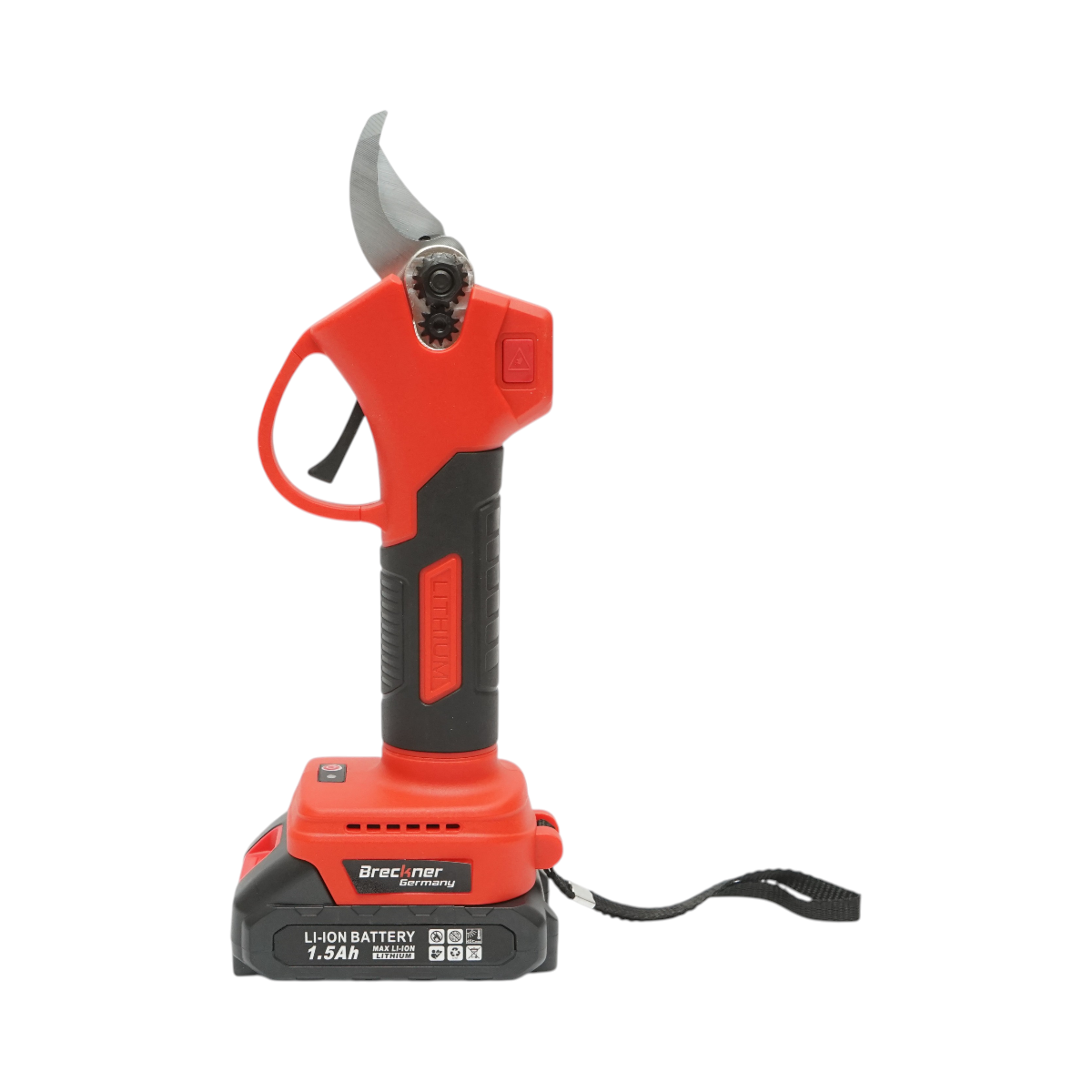 Foarfeca electrica de gradina cu 2 acumulatori 36V, 1.5Ah Li-Ion, 100W, diametru taiere 0-25mm, buton siguranta Breckner Germany - imagine 4