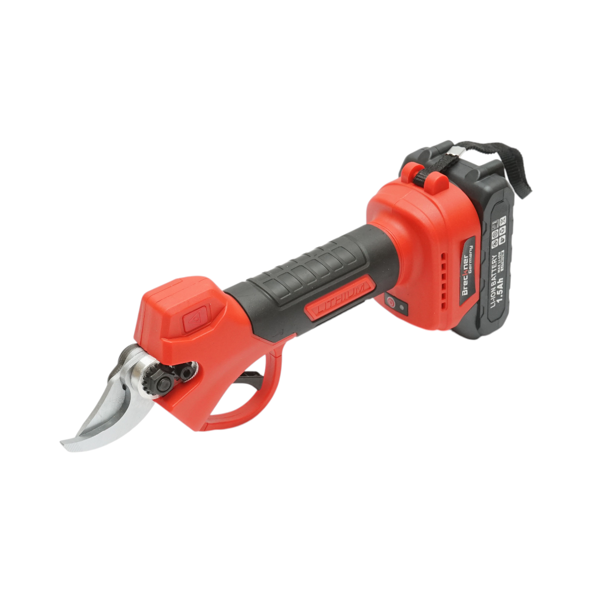 Foarfeca electrica de gradina cu 2 acumulatori 36V, 1.5Ah Li-Ion, 100W, diametru taiere 0-25mm, buton siguranta Breckner Germany - imagine 7