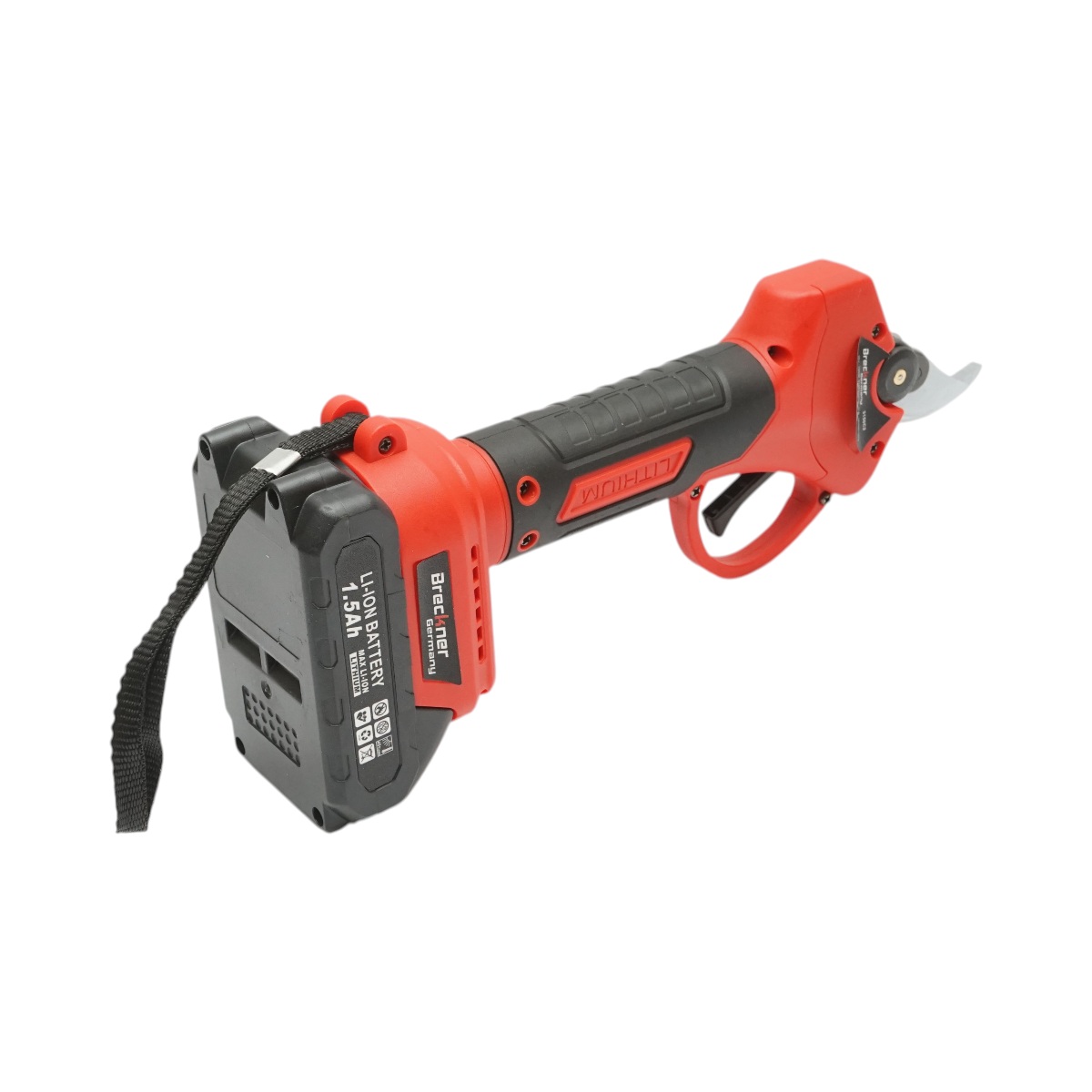 Foarfeca electrica de gradina cu 2 acumulatori 36V, 1.5Ah Li-Ion, 100W, diametru taiere 0-25mm, buton siguranta Breckner Germany - imagine 9