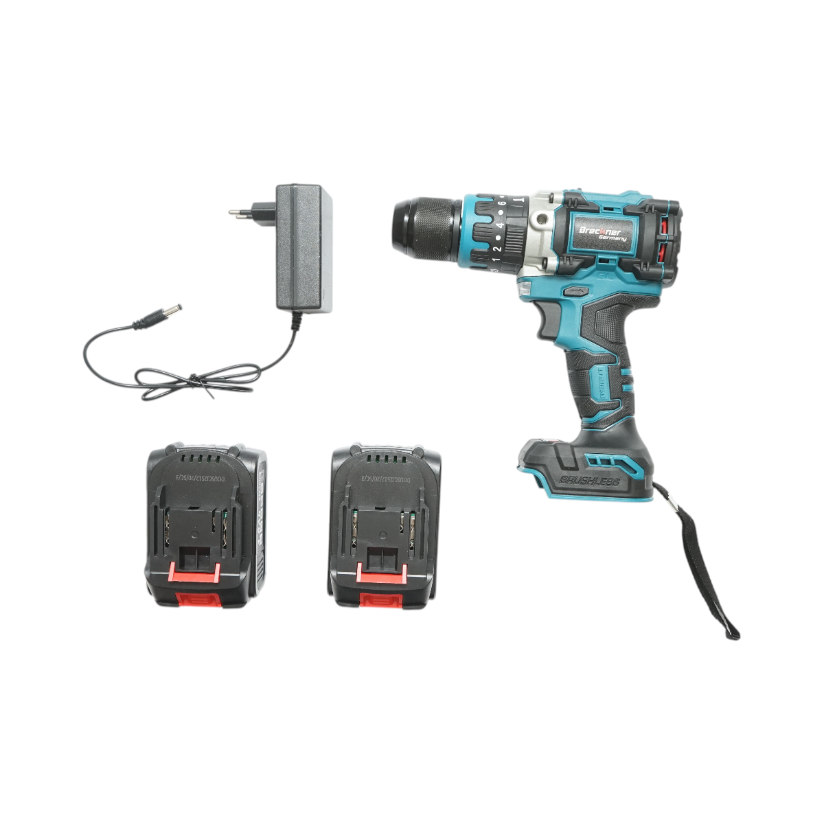 Masina de gaurit si insurubat cu percutie, 2 acumulatori 21V, 4Ah Li-ion, LED, brushless, 65Nm, mandrina 13mm, 0-400/1400rpm Breckner Germany - imagine 4