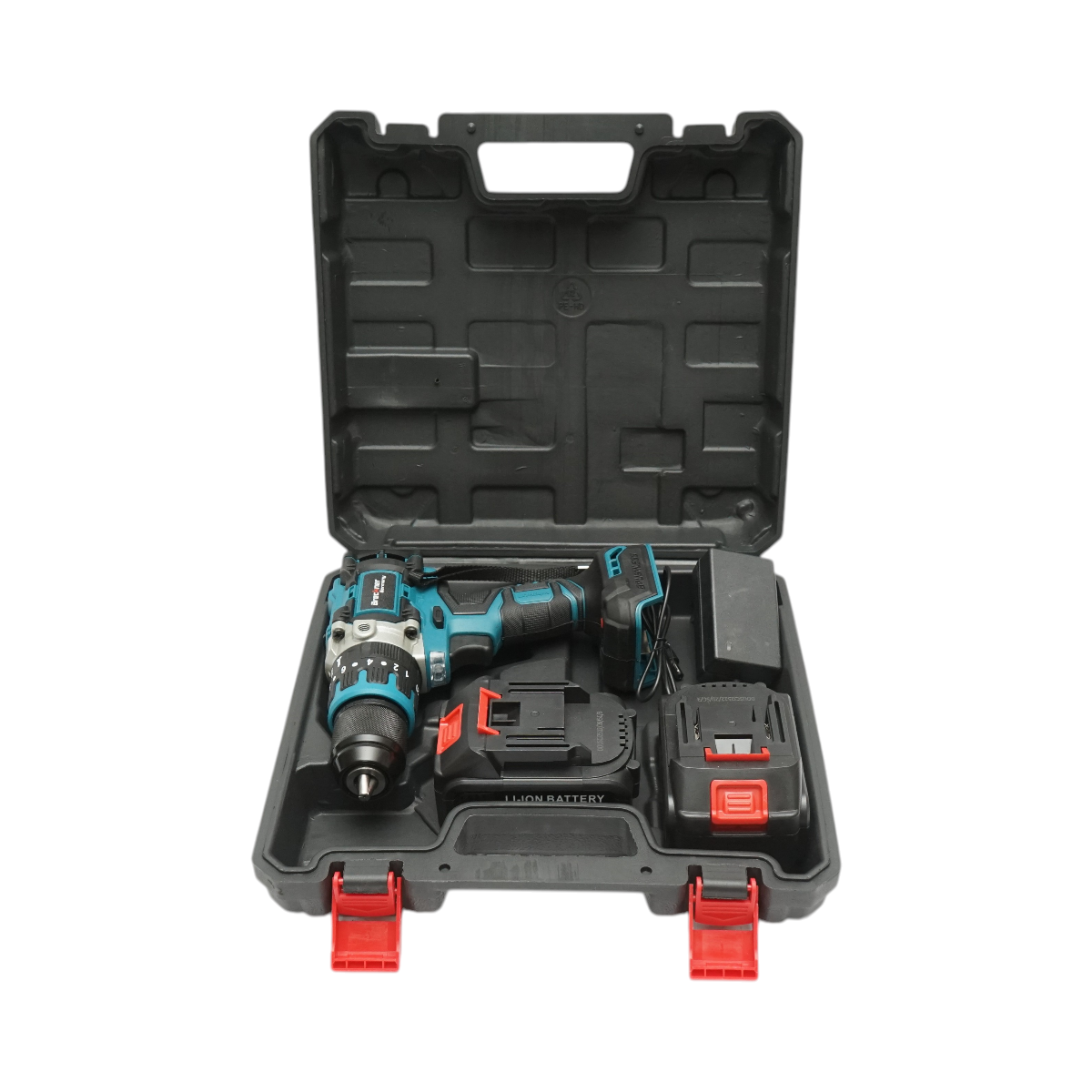 Masina de gaurit si insurubat cu percutie, 2 acumulatori 21V, 4Ah Li-ion, LED, brushless, 65Nm, mandrina 13mm, 0-400/1400rpm Breckner Germany - imagine 2