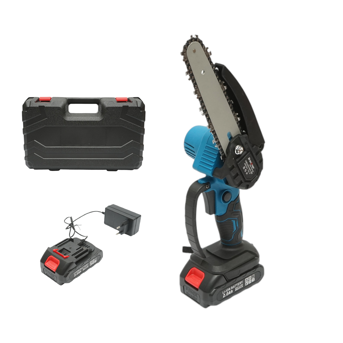 Mini fierastrau electric cu 2 acumulatori 24V, 2Ah Li-ion, lama 6 inch (150mm), turatie 4000rpm Breckner Germany