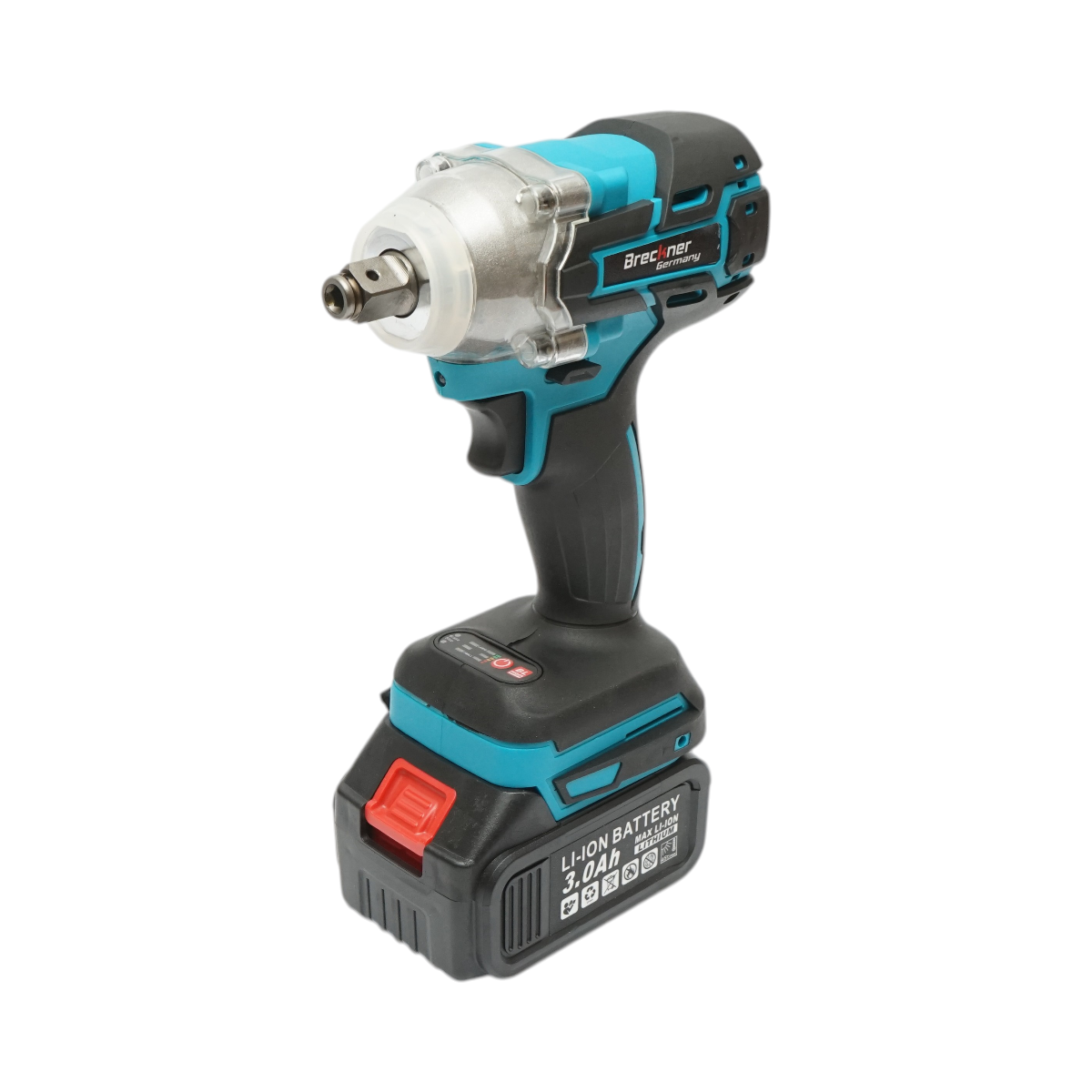 Masina de insurubat cu impact 1/2 inch, 2 acumulatori 21V, 3Ah Li-ion, LED, brushless, cuplu 400Nm, tubulare, burghie, biti 31 piese Breckner Germany - imagine 6