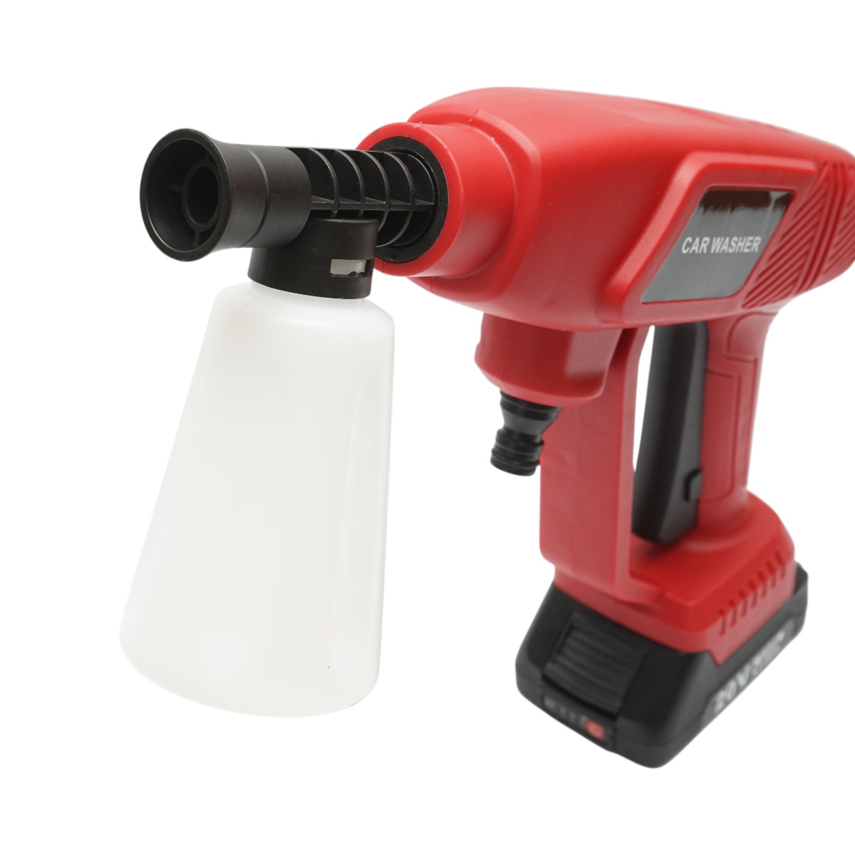 Aparat de spalat cu presiune portabil cu 2 acumulatori 20V, 2Ah Li-ion, 180W, 10 bar, debit 3 L/min, cap rotativ 6 functii, rezervor spuma 400ml - imagine 6