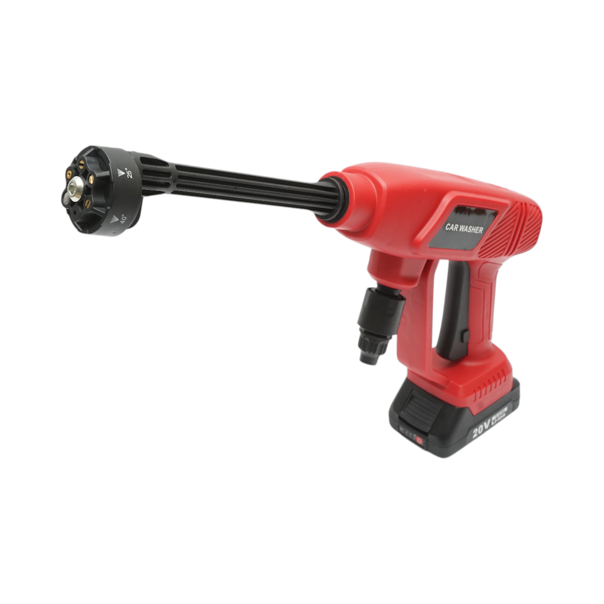 Aparat de spalat cu presiune portabil cu 2 acumulatori 20V, 2Ah Li-ion, 180W, 10 bar, debit 3 L/min, cap rotativ 6 functii, rezervor spuma 400ml - imagine 5