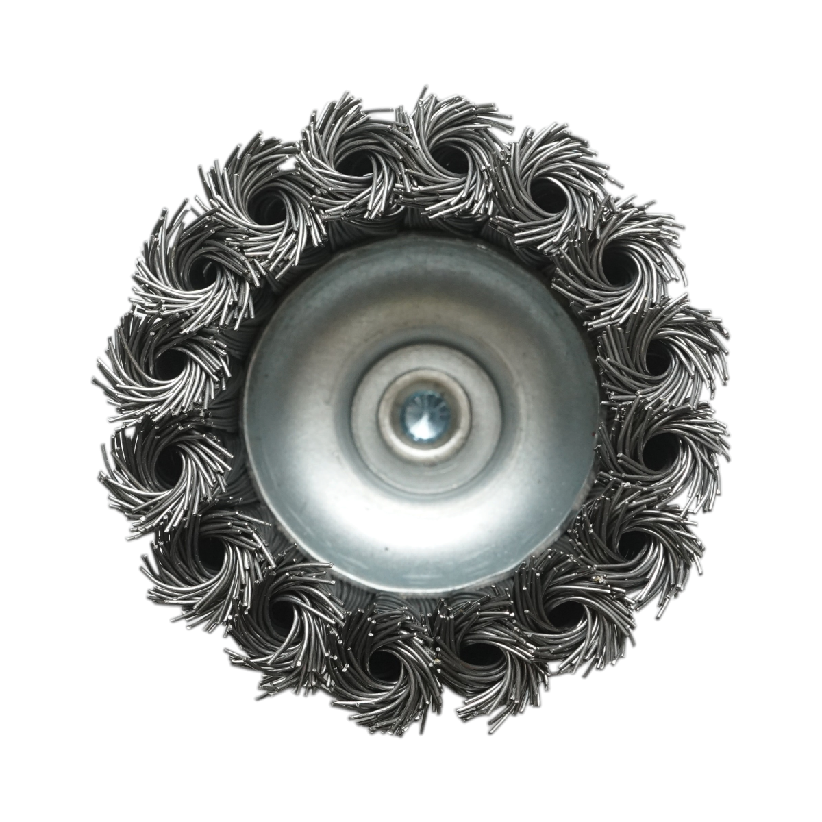 Perie sarma cupa cu fir rasucit 75mm, tija 6mm, max. 4500rpm Breckner Germany - imagine 4