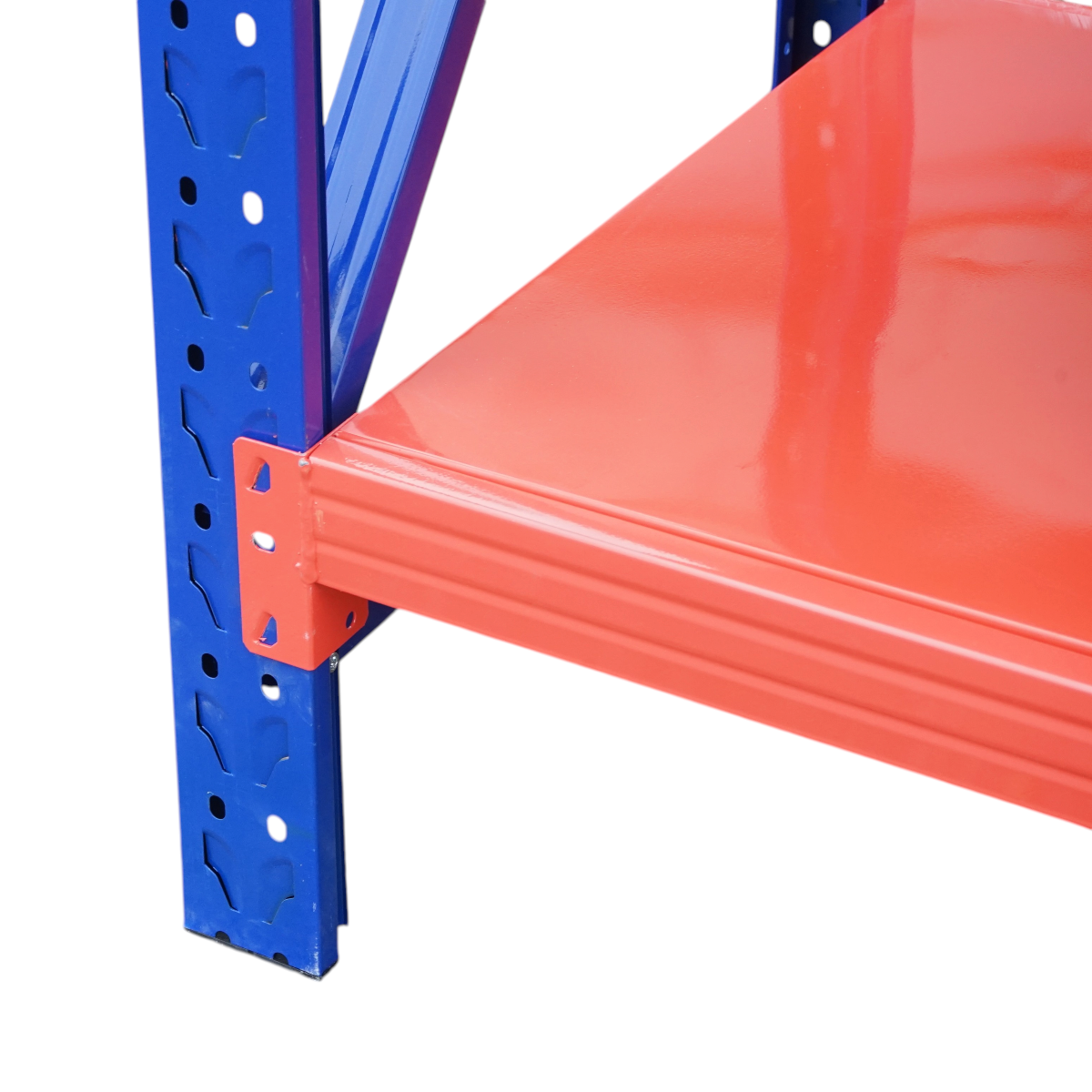 Raft metalic depozitare 5 nivele 200x60x250cm, 300 kg/nivel, albastru-portocaliu Breckner Germany - imagine 6