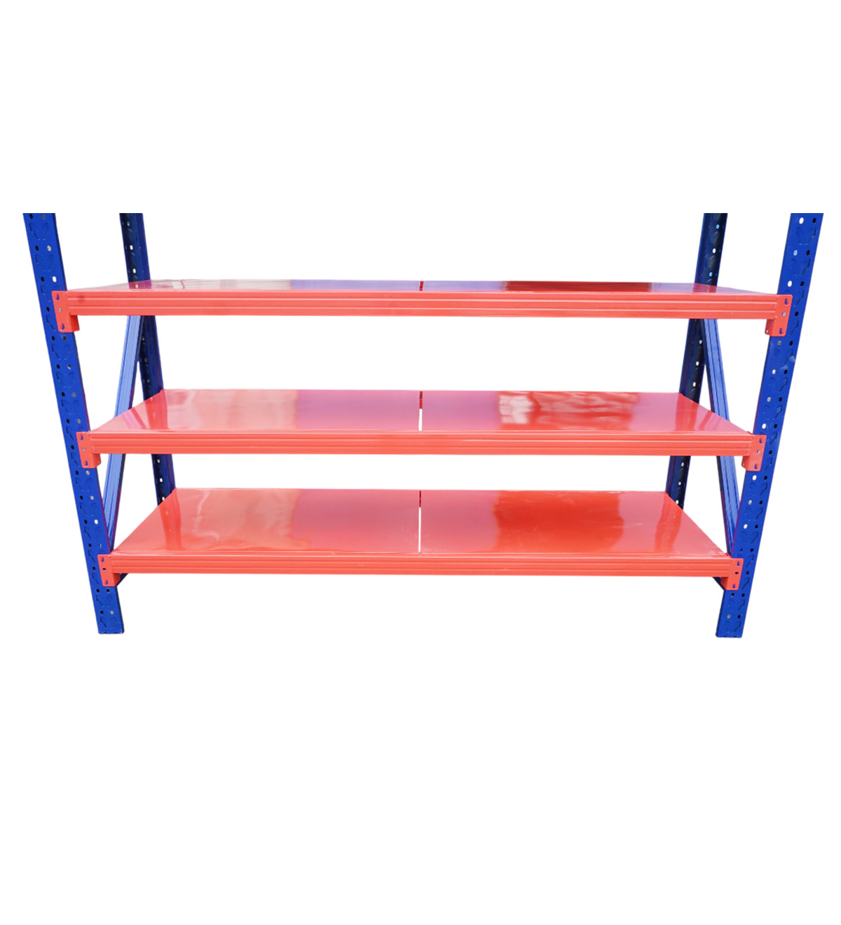 Raft metalic depozitare 5 nivele 200x60x250cm, 300 kg/nivel, albastru-portocaliu Breckner Germany - imagine 7