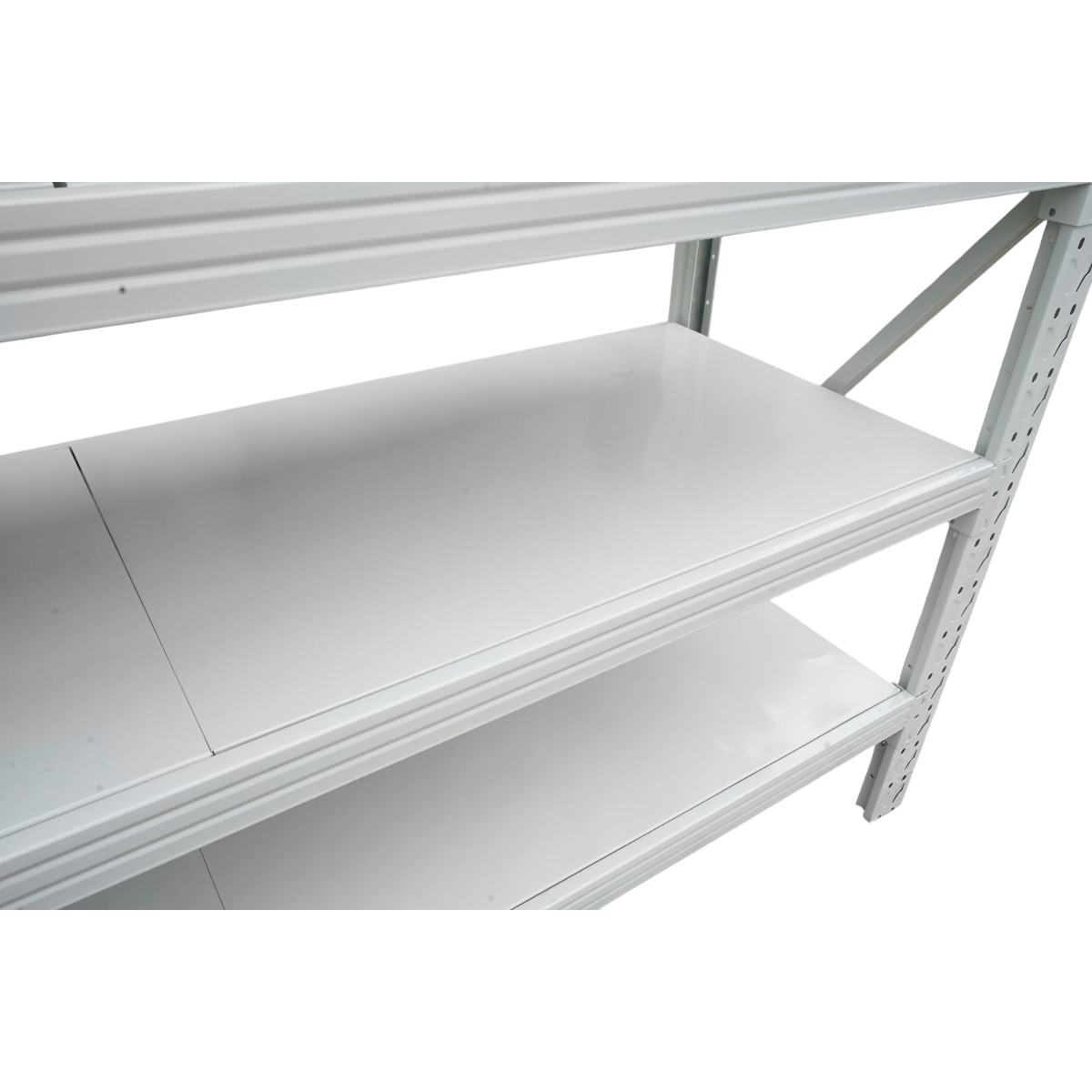 Raft metalic depozitare 5 nivele 200x60x250cm, 300 kg/polita, gri Breckner Germany - imagine 9