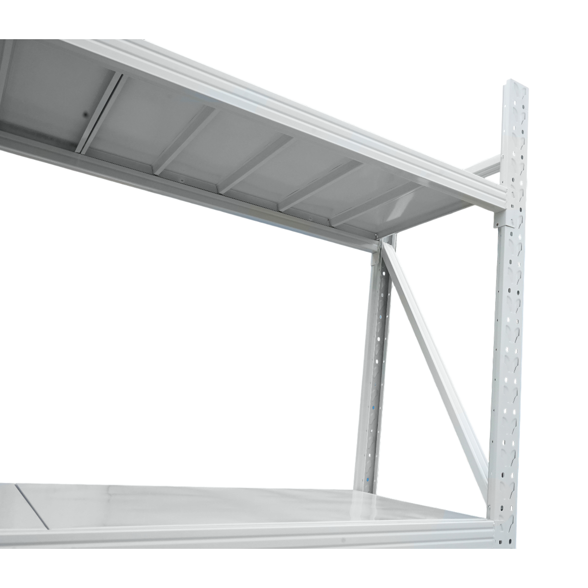 Raft metalic depozitare 5 nivele 200x60x250cm, 300 kg/polita, gri Breckner Germany - imagine 8