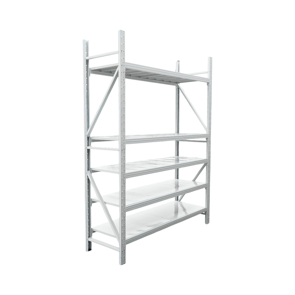 Raft metalic depozitare 5 nivele 200x60x250cm, 300 kg/polita, gri Breckner Germany - imagine 4