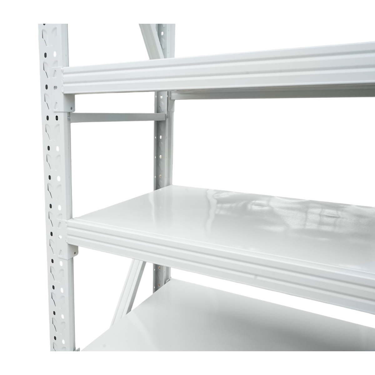 Raft metalic depozitare 5 nivele 200x60x250cm, 300 kg/polita, gri Breckner Germany - imagine 6