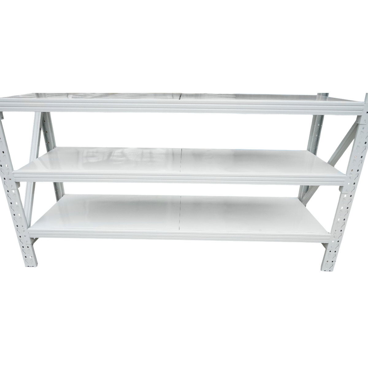 Raft metalic depozitare 5 nivele 200x60x250cm, 300 kg/polita, gri Breckner Germany - imagine 10