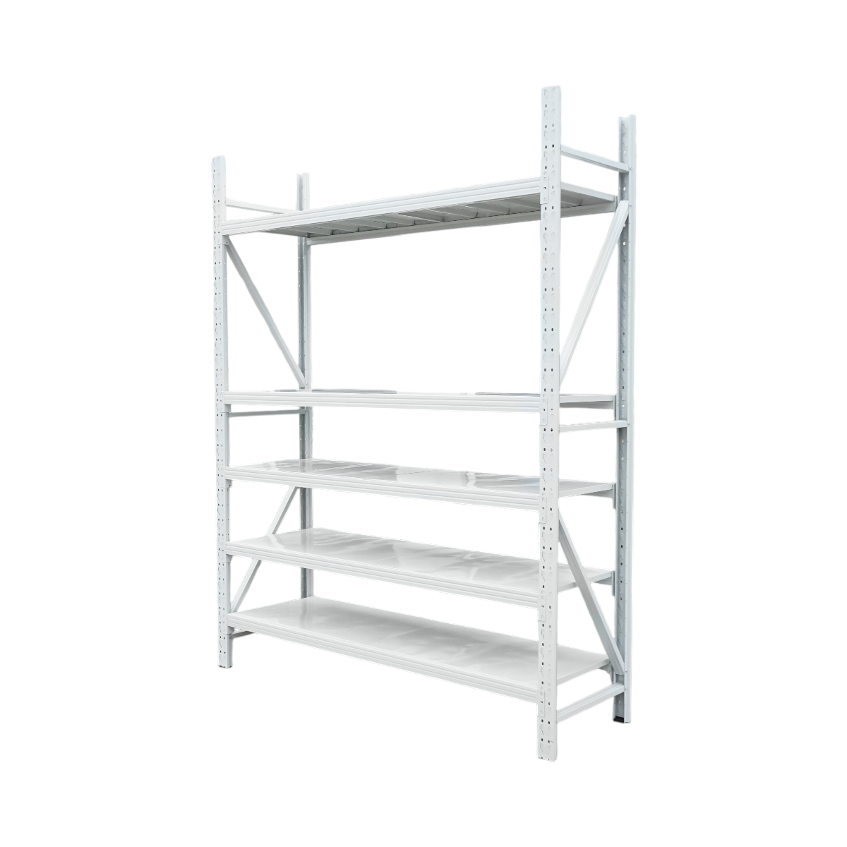 Raft metalic depozitare 5 nivele 200x60x250cm, 300 kg/polita, gri Breckner Germany - imagine 2