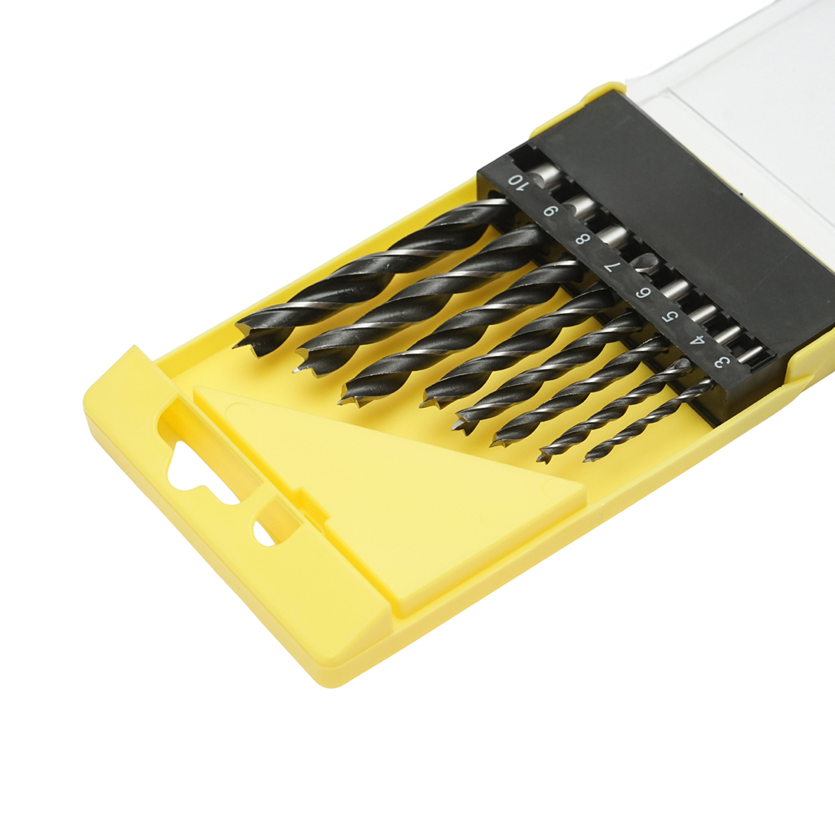 Set 8 burghie lemn 3-10mm HCS, tija cilindrica, varf centrare Breckner Germany - imagine 5