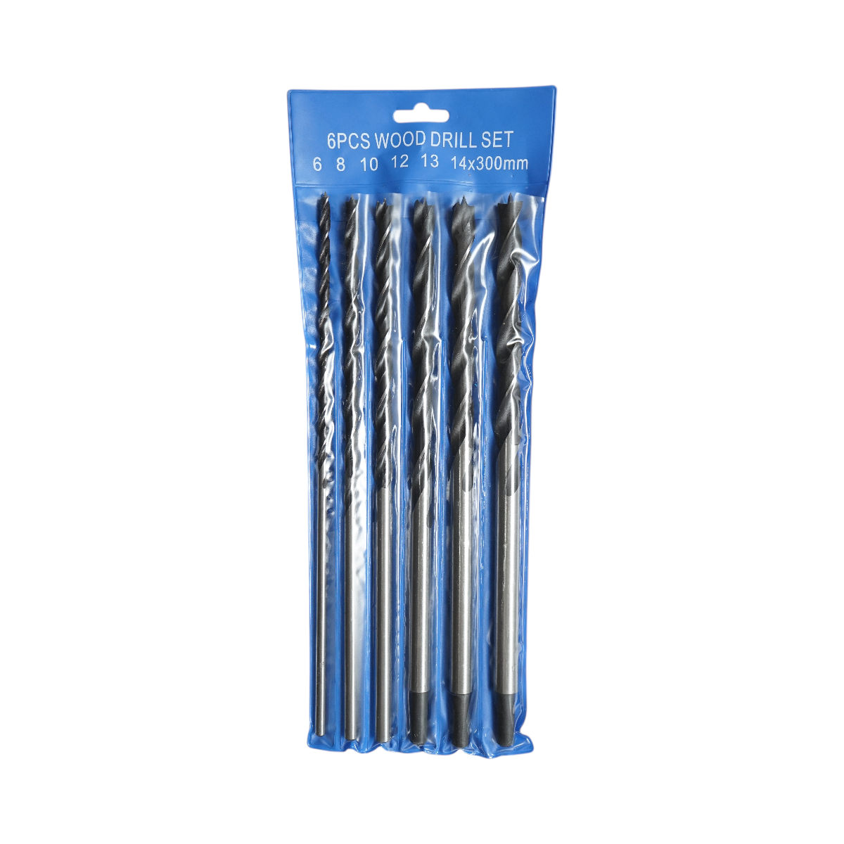 Set 6 burghie lemn 6-14mm, lungime 300mm, tija cilindrica, varf centrare Breckner Germany - imagine 2